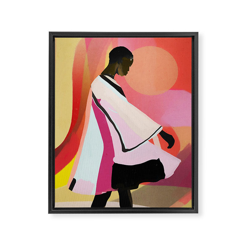 Abstract Art Sunset Girl 3 Framed Canvas Print Gallery Image 6