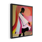 Abstract Art Sunset Girl 3 Framed Canvas Print Gallery Image 2