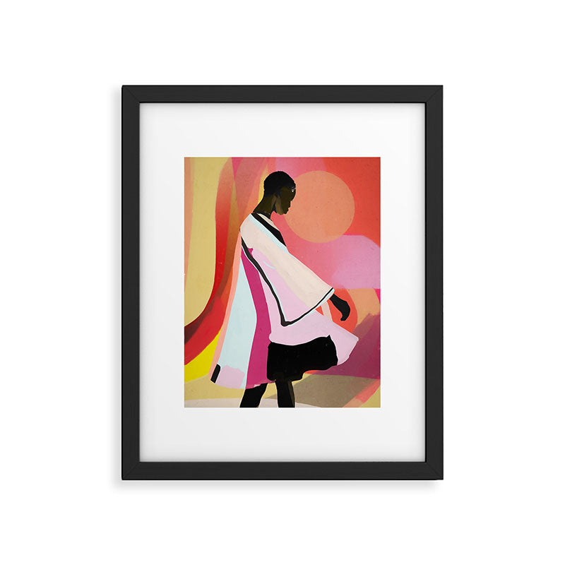 Abstract Art Sunset Girl 3 Framed Art Print Gallery Image 5
