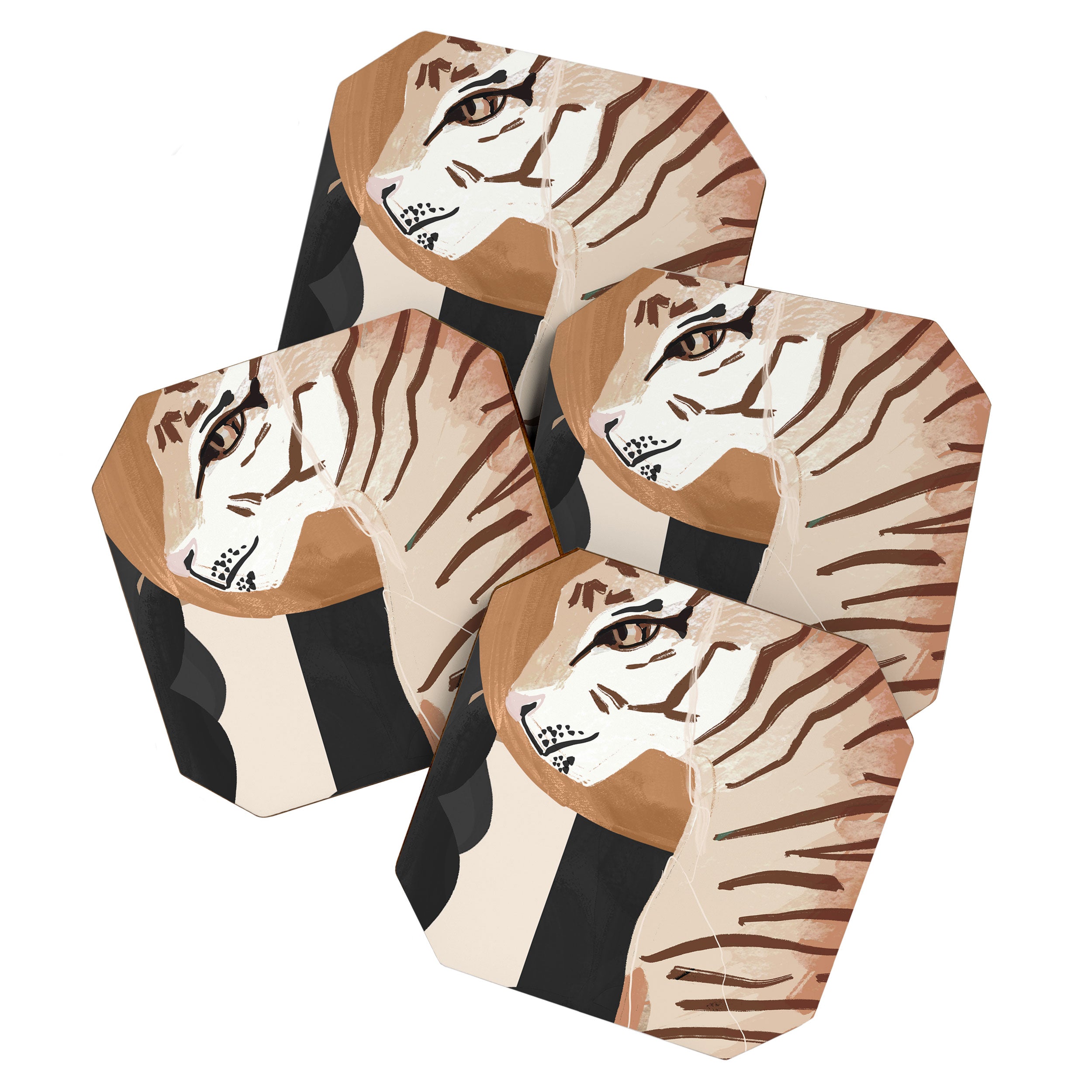 Abstract Art Tiger Coaster Gallery Image 1