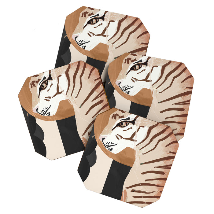 Abstract Art Tiger Coaster Gallery Image 1