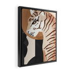 Abstract Art Tiger Framed Canvas Print Gallery Image 2