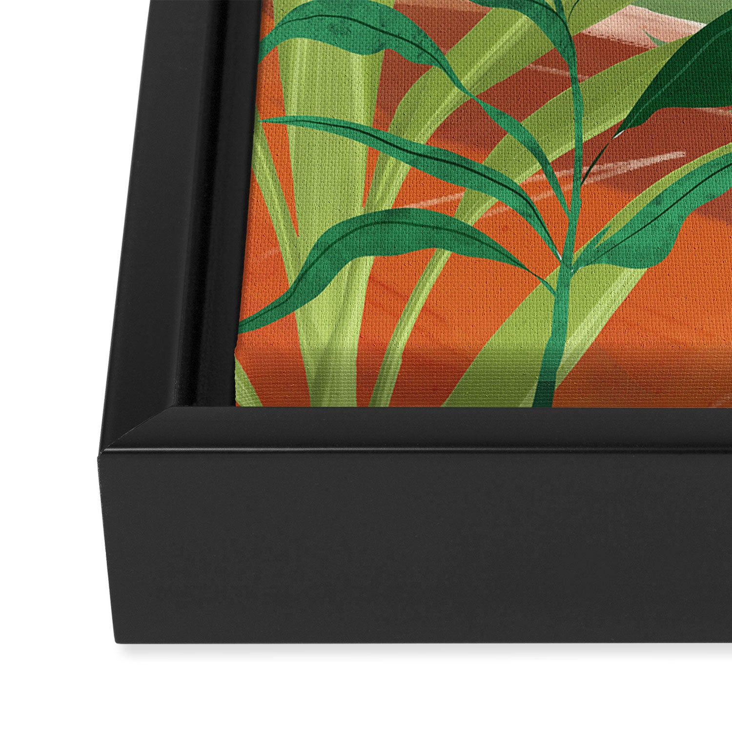 Abstract Art Tropical Garden 18 Framed Canvas Print Gallery Image 3