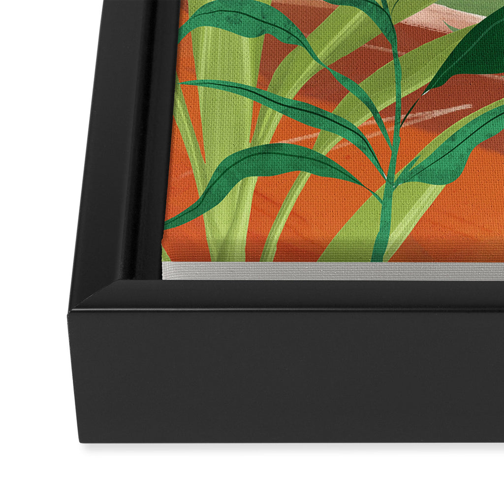 Abstract Art Tropical Garden 16 Framed Canvas Print Gallery Image 3