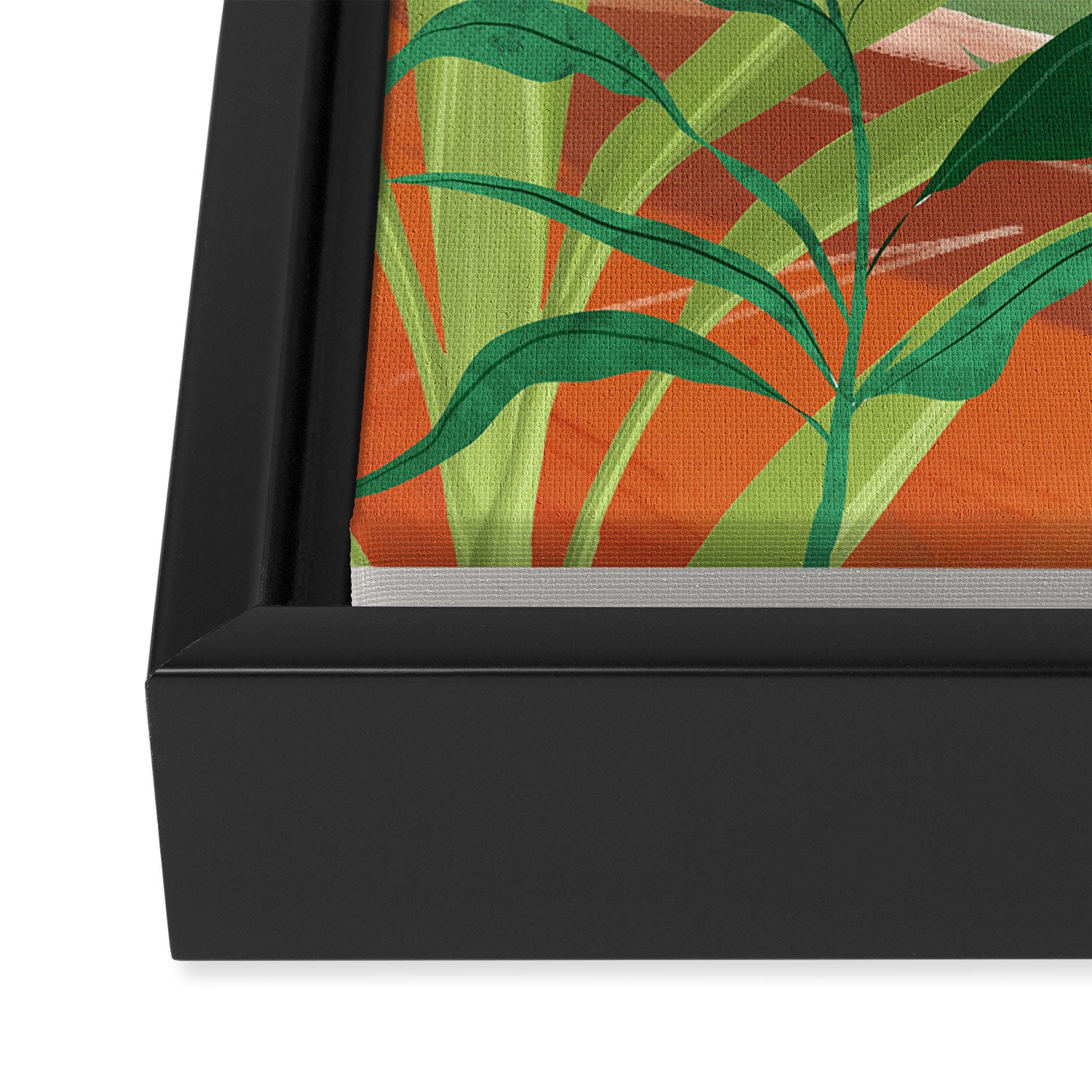 Abstract Art Tropical Garden 16 Framed Canvas Print Gallery Image 3