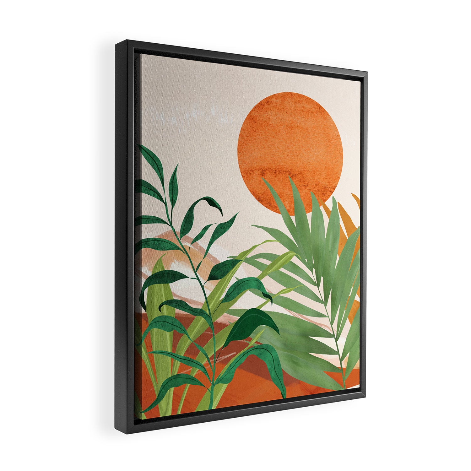 Abstract Art Tropical Garden 16 Framed Canvas Print Gallery Image 2