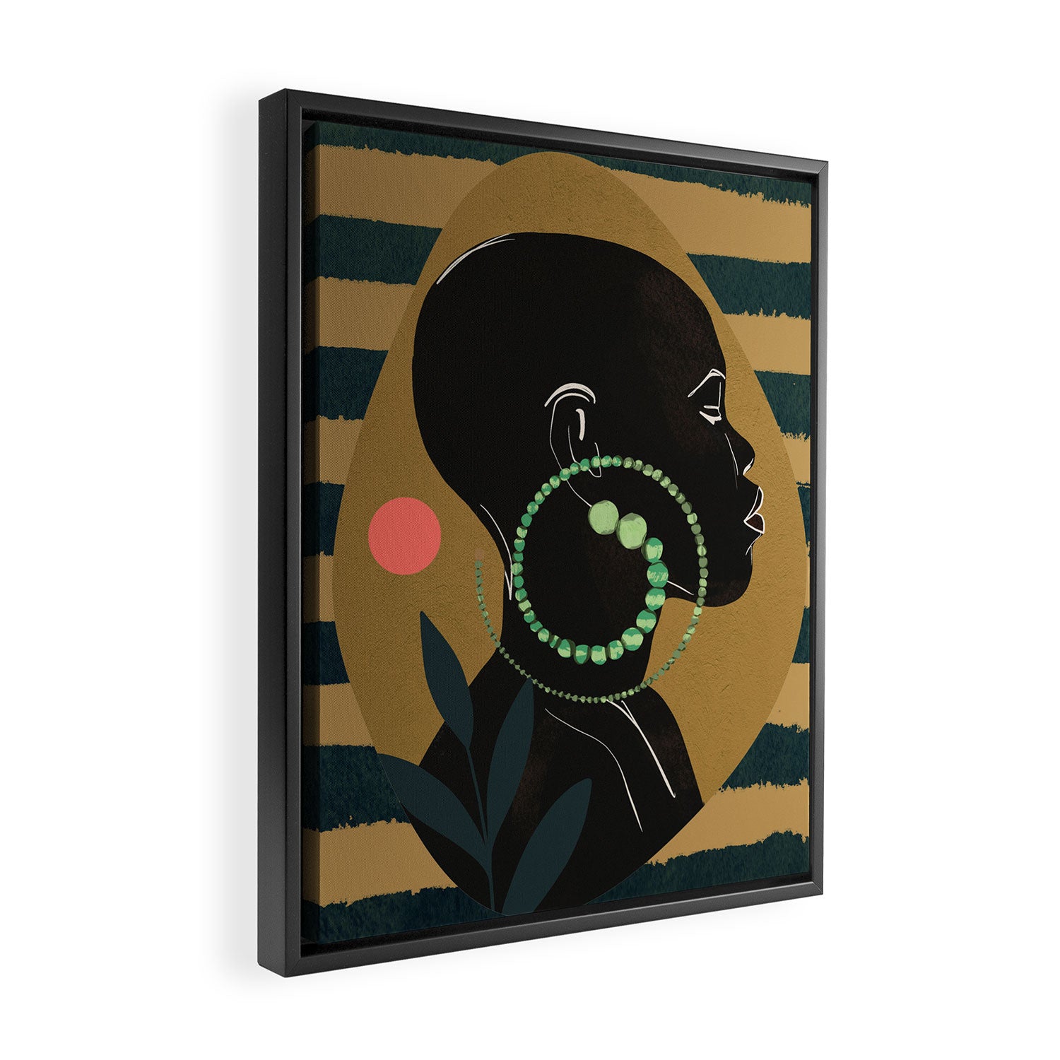 Abstract Art Tropical Girl Framed Canvas Print Gallery Image 2