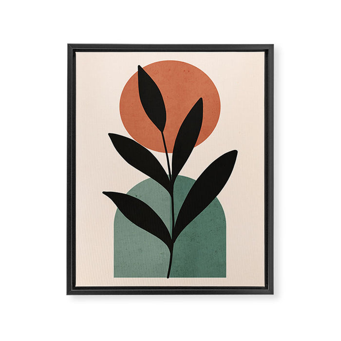 Abstract Art Tropical Leaf 16 Framed Canvas Print Gallery Image 1