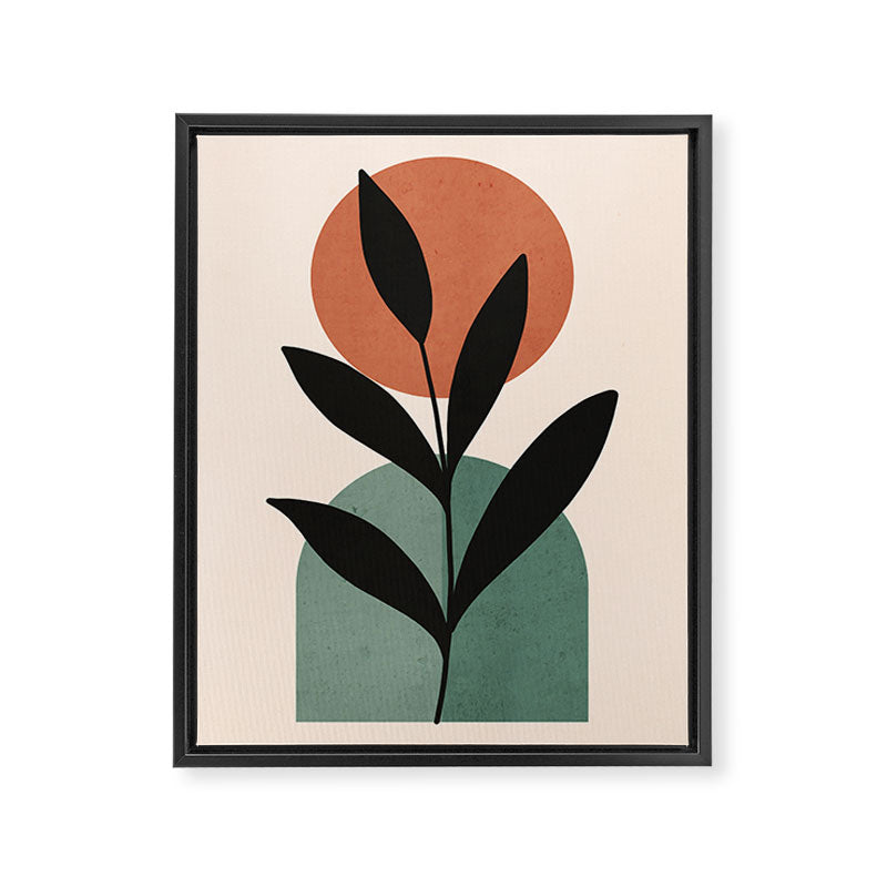 Abstract Art Tropical Leaf 16 Framed Canvas Print Gallery Image 6