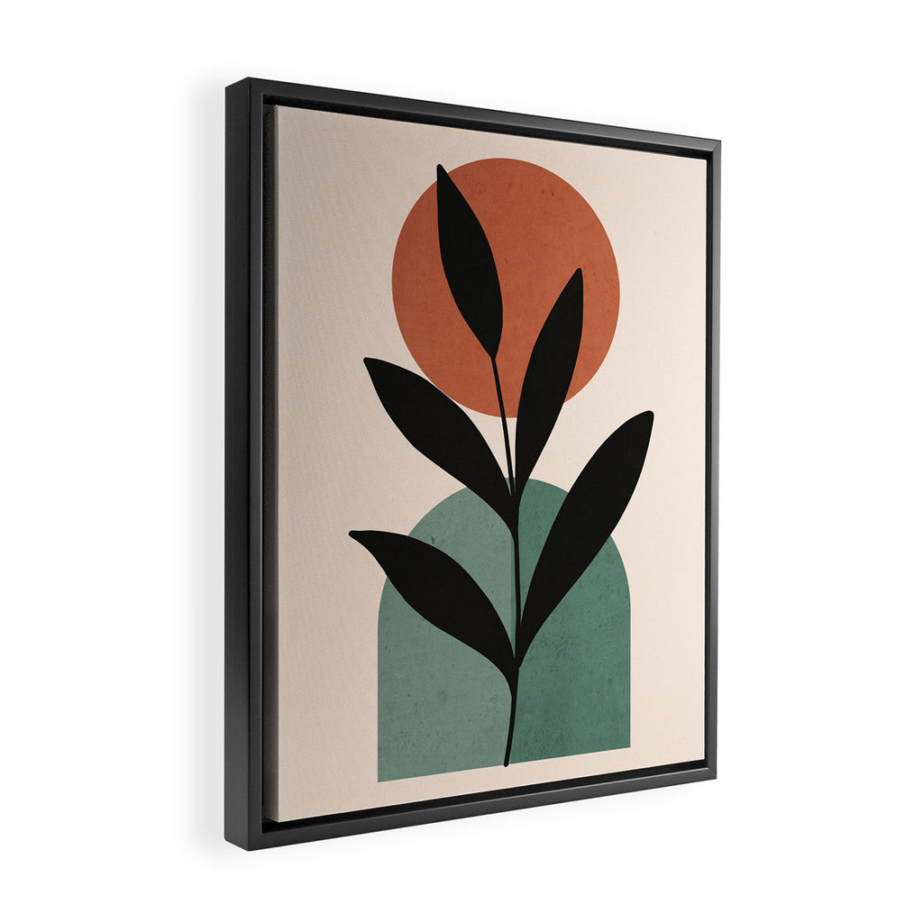 Abstract Art Tropical Leaf 16 Framed Canvas Print Gallery Image 2