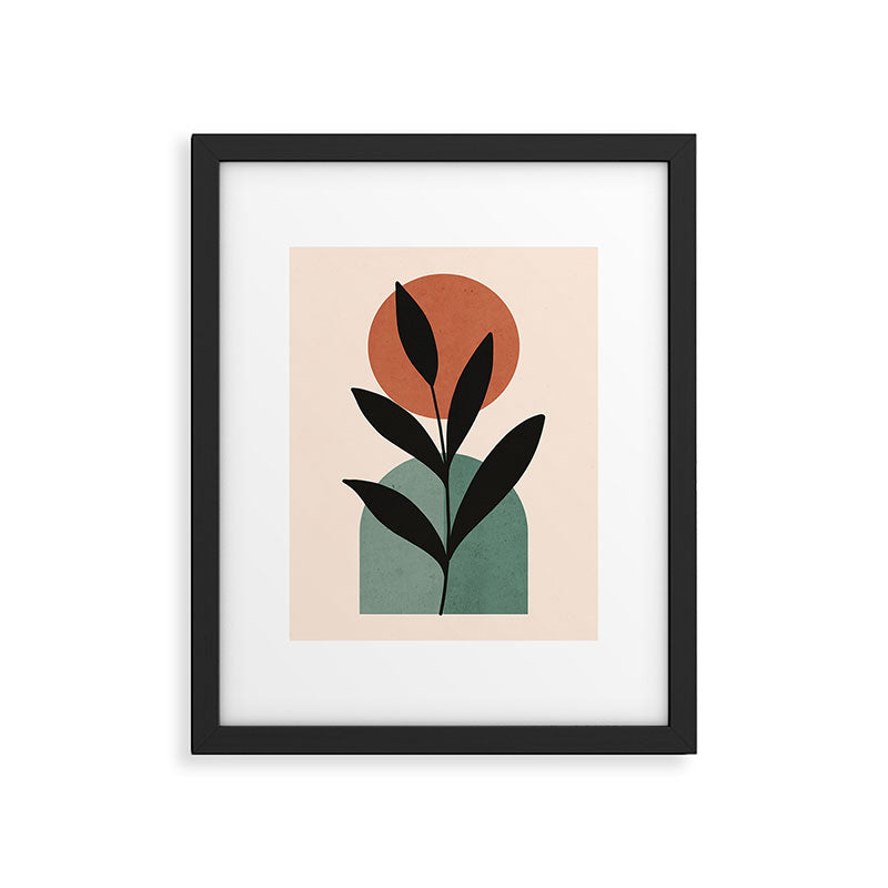 Abstract Art Tropical Leaf 16 Framed Art Print Gallery Image 5