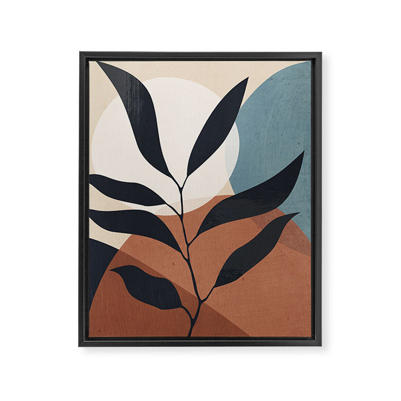 Abstract Art Tropical Leaf Framed Canvas Print Gallery Image 6
