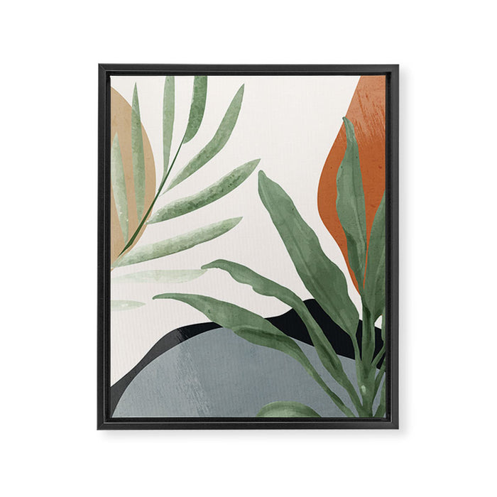 Abstract Art Tropical Leaves 10 Framed Canvas Print Gallery Image 1