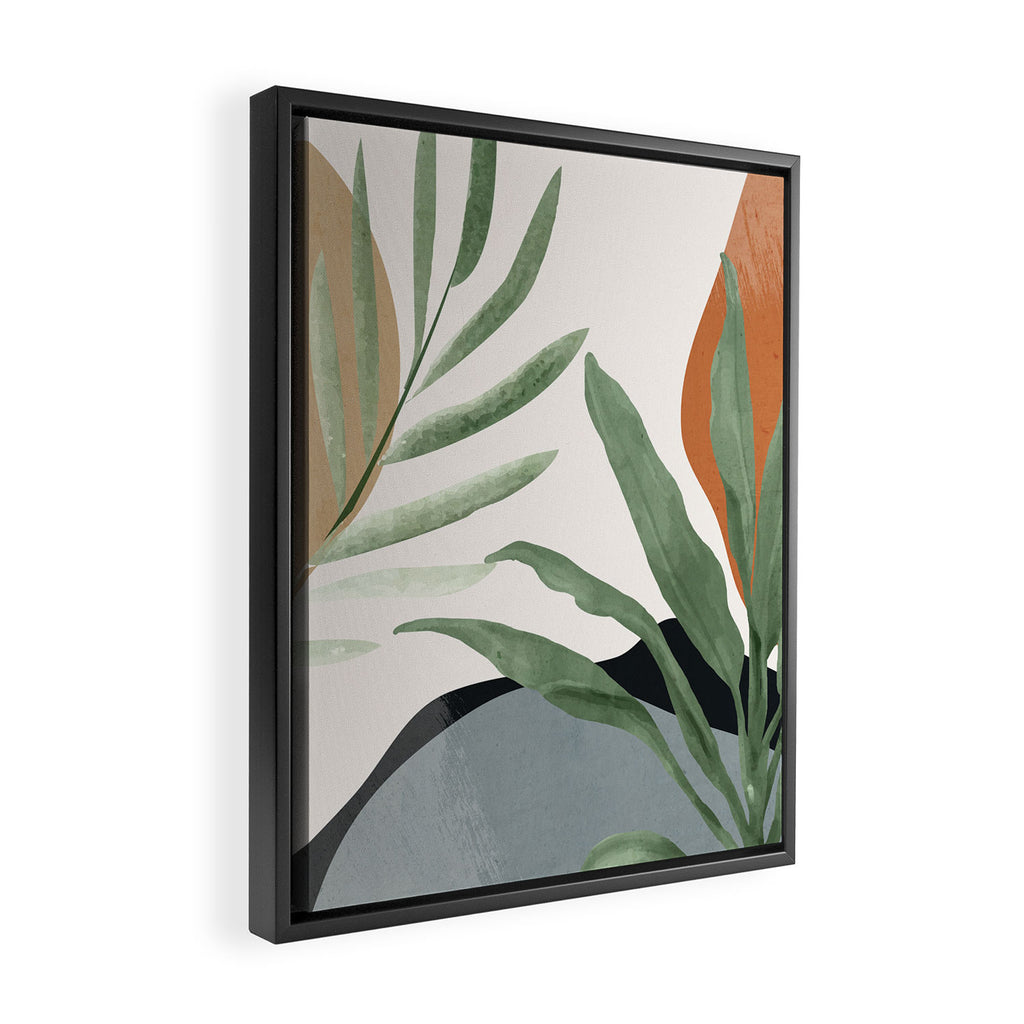 Abstract Art Tropical Leaves 10 Framed Canvas Print Gallery Image 2