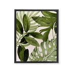 Abstract Art Tropical Leaves 100 Framed Canvas Print Gallery Image 6