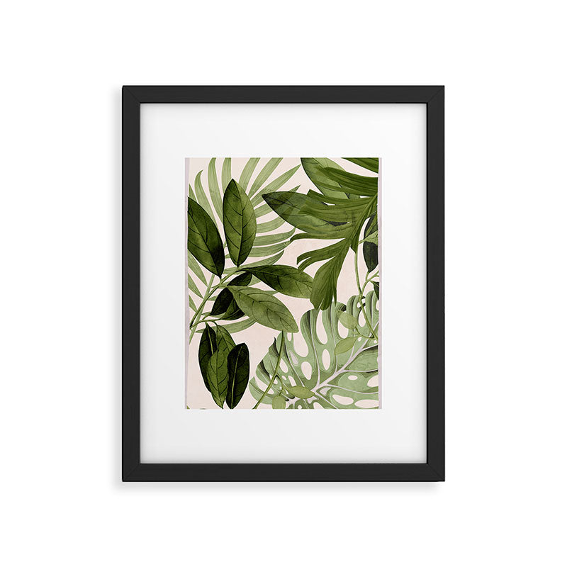 Abstract Art Tropical Leaves 100 Framed Art Print Gallery Image 5