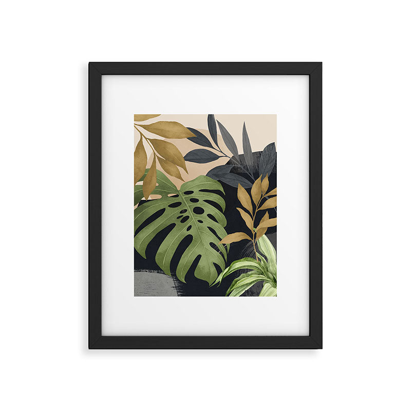 Abstract Art Tropical Leaves 101 Framed Art Print Gallery Image 5