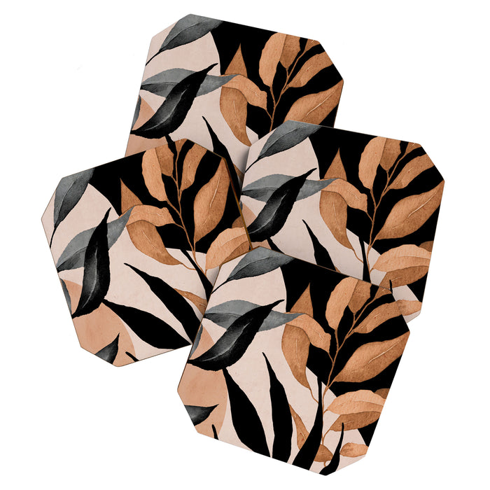 Abstract Art Tropical Leaves 115 Coaster Gallery Image 1