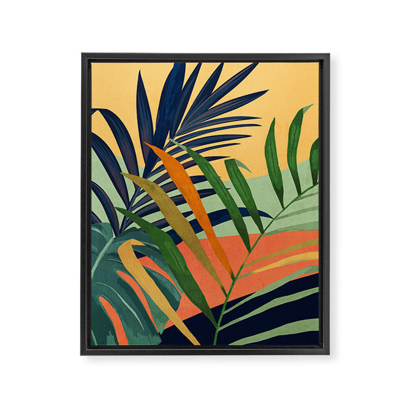 Abstract Art Tropical Leaves 117 Framed Canvas Print Gallery Image 6