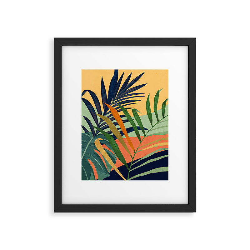 Abstract Art Tropical Leaves 117 Framed Art Print Gallery Image 5