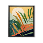 Abstract Art Tropical Leaves 118 Framed Canvas Print Gallery Image 6