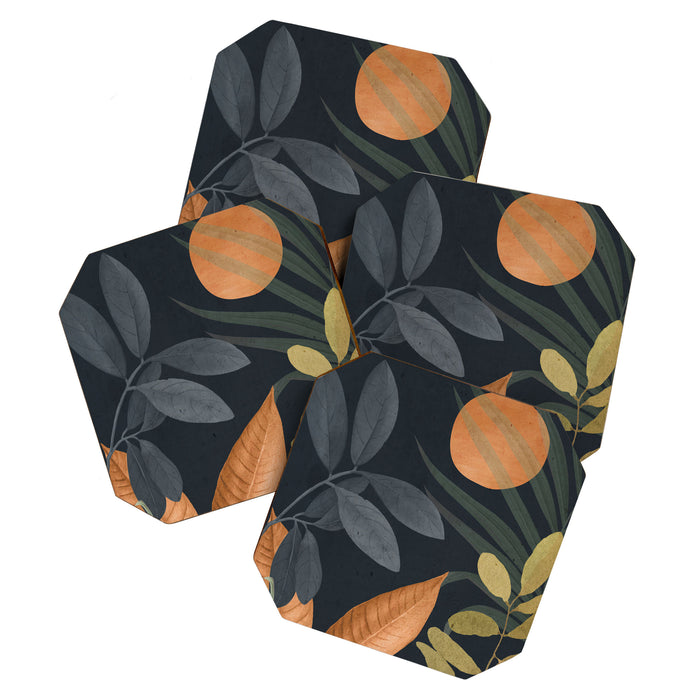 Abstract Art Tropical Leaves 119 Coaster Gallery Image 1