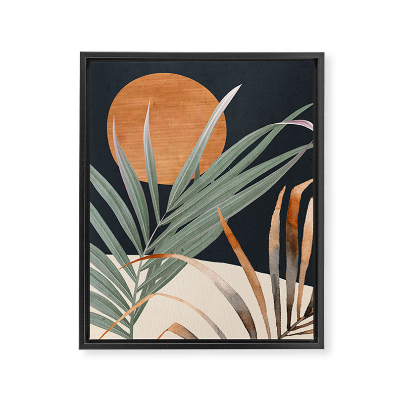 Abstract Art Tropical Leaves 120 Framed Canvas Print Gallery Image 6