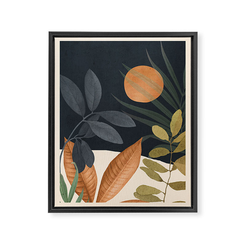 Abstract Art Tropical Leaves 122 Framed Canvas Print Gallery Image 6