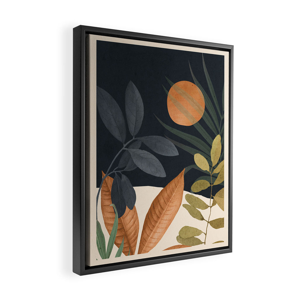 Abstract Art Tropical Leaves 122 Framed Canvas Print Gallery Image 2