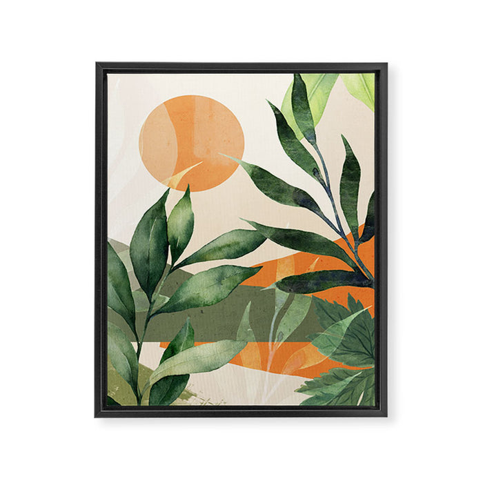 Abstract Art Tropical Leaves 123 Framed Canvas Print Gallery Image 1