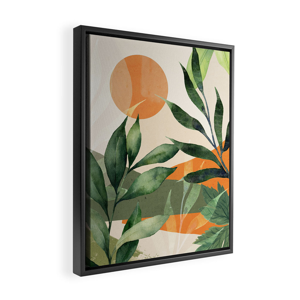 Abstract Art Tropical Leaves 123 Framed Canvas Print Gallery Image 2