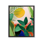 Abstract Art Tropical Leaves 126 Framed Canvas Print Gallery Image 6