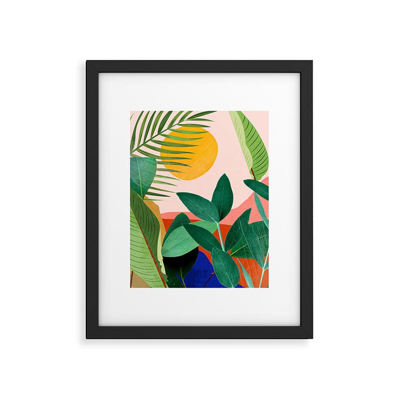 Abstract Art Tropical Leaves 126 Framed Art Print Gallery Image 5