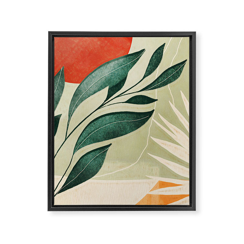 Abstract Art Tropical Leaves 14 Framed Canvas Print Gallery Image 6