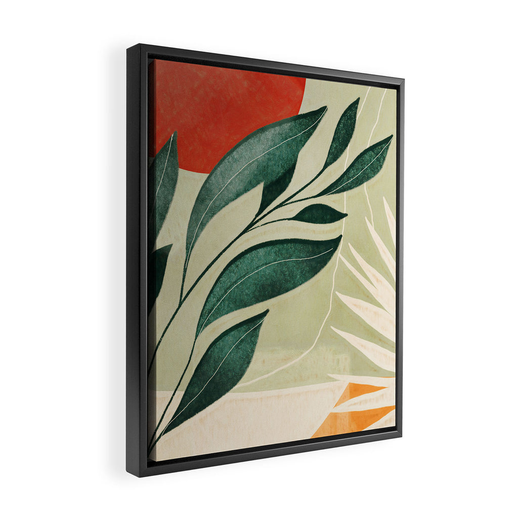 Abstract Art Tropical Leaves 14 Framed Canvas Print Gallery Image 2
