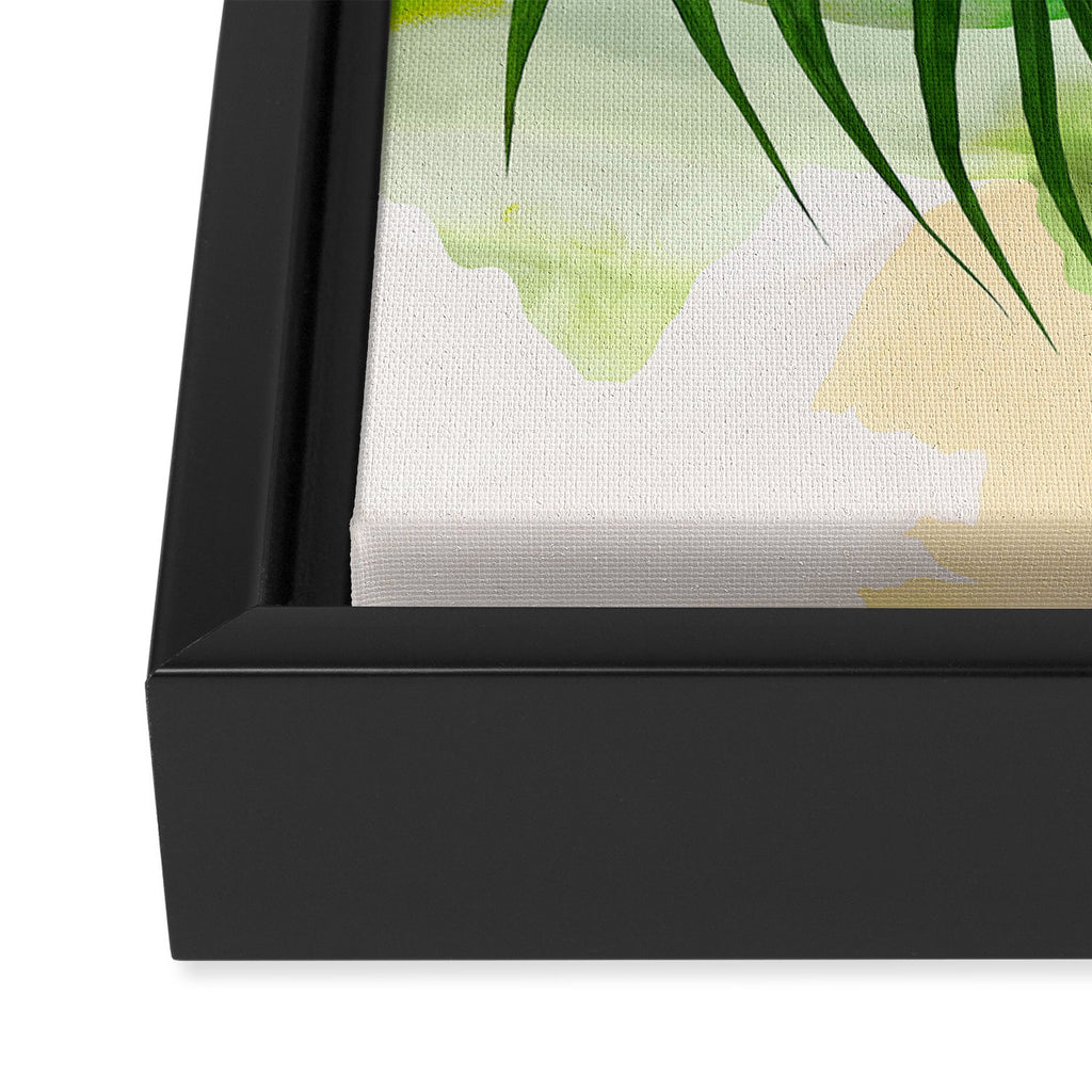 Abstract Art Tropical Leaves 140 Framed Canvas Print Gallery Image 3