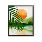 Abstract Art Tropical Leaves 140 Framed Canvas Print Gallery Image 6