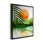 Abstract Art Tropical Leaves 140 Framed Canvas Print Gallery Image 2
