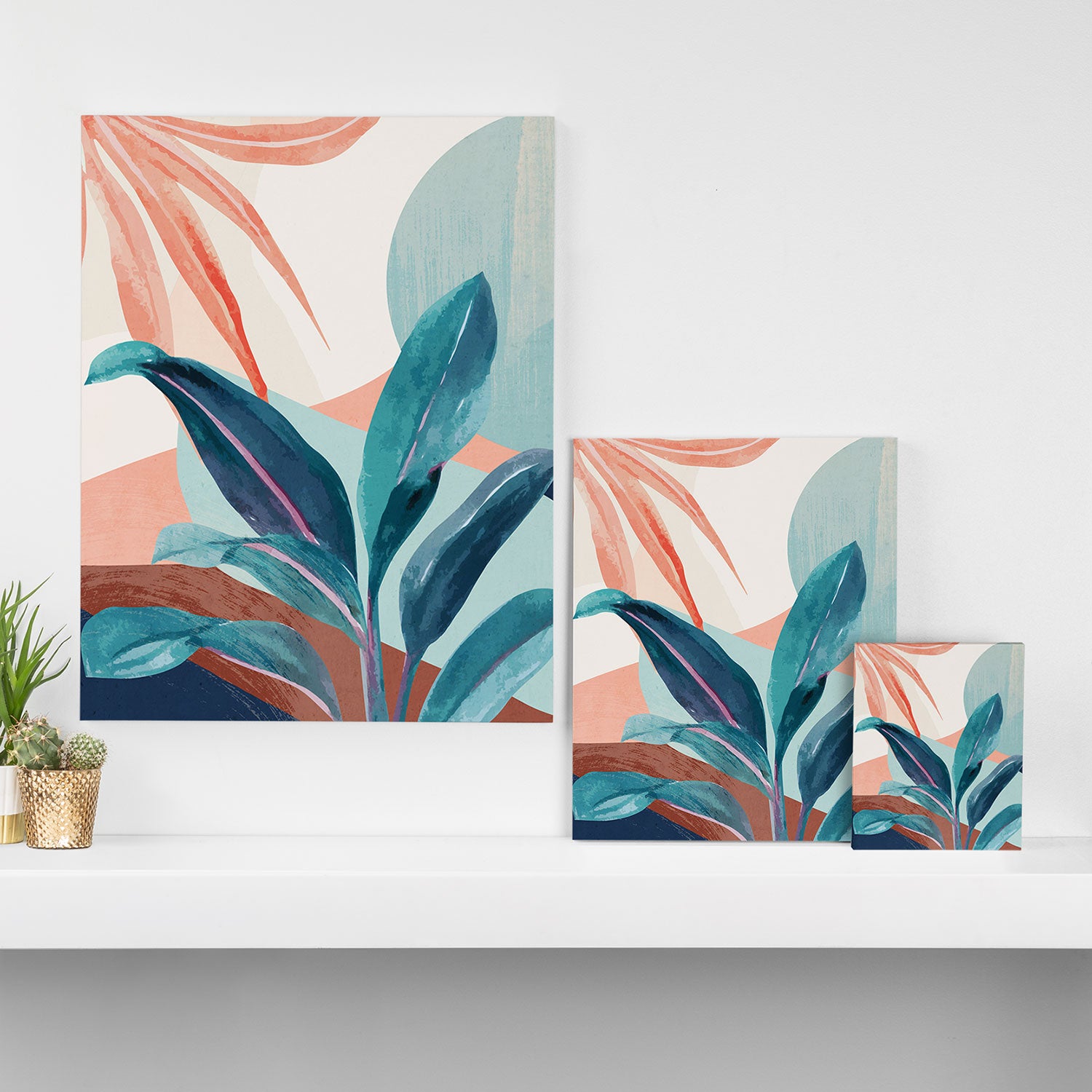 Abstract Art Tropical Leaves 15 Canvas Print Gallery Image 3