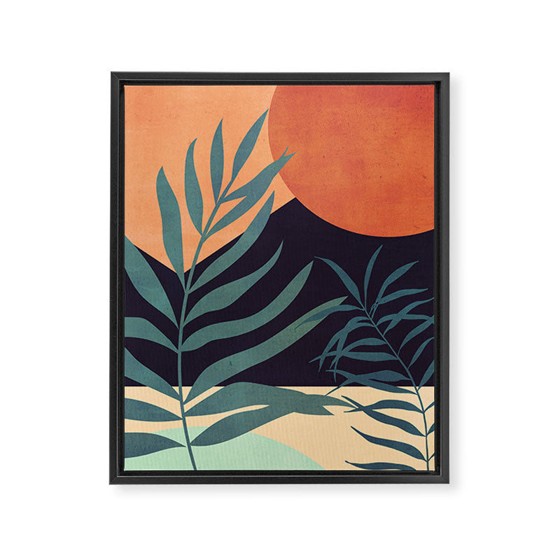 Abstract Art Tropical Leaves 16 Framed Canvas Print Gallery Image 6