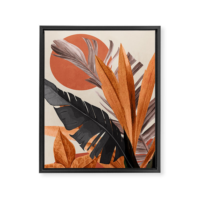 Abstract Art Tropical Leaves 160 Framed Canvas Print Gallery Image 6