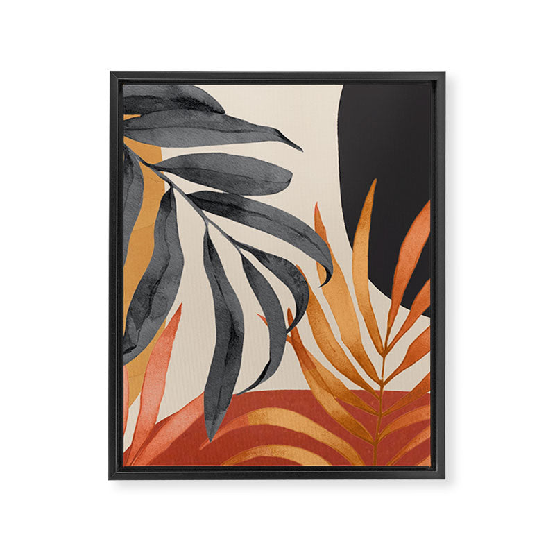 Abstract Art Tropical Leaves 160 Framed Canvas Print Gallery Image 6