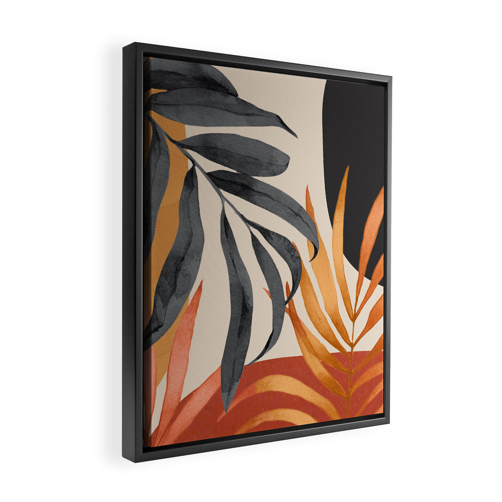 Abstract Art Tropical Leaves 160 Framed Canvas Print Gallery Image 2