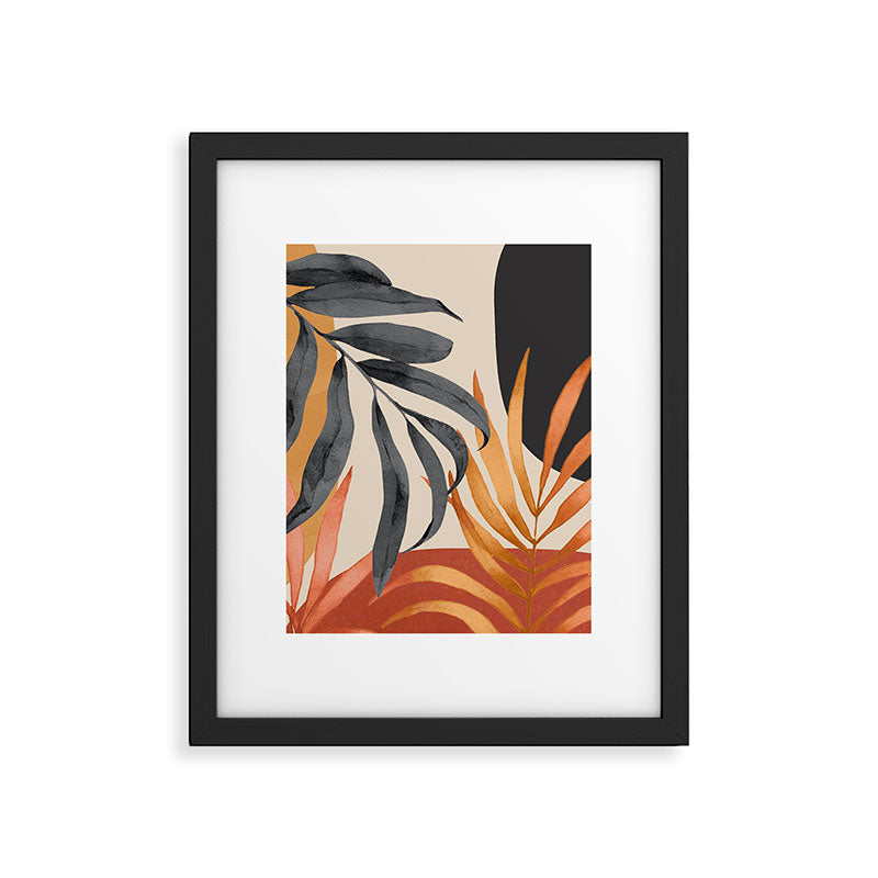 Abstract Art Tropical Leaves 160 Framed Art Print Gallery Image 5