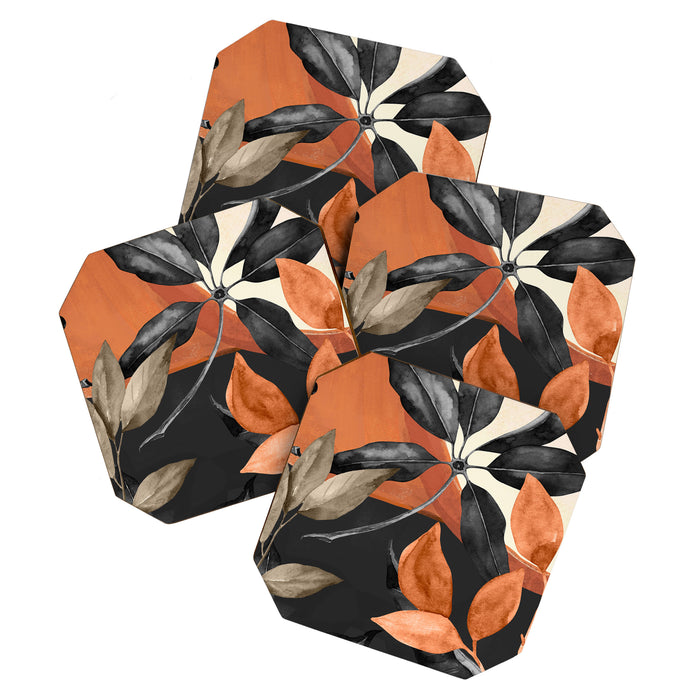 Abstract Art Tropical Leaves 161 Coaster Gallery Image 1