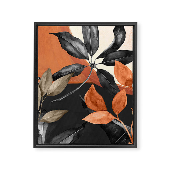 Abstract Art Tropical Leaves 161 Framed Canvas Print Gallery Image 1