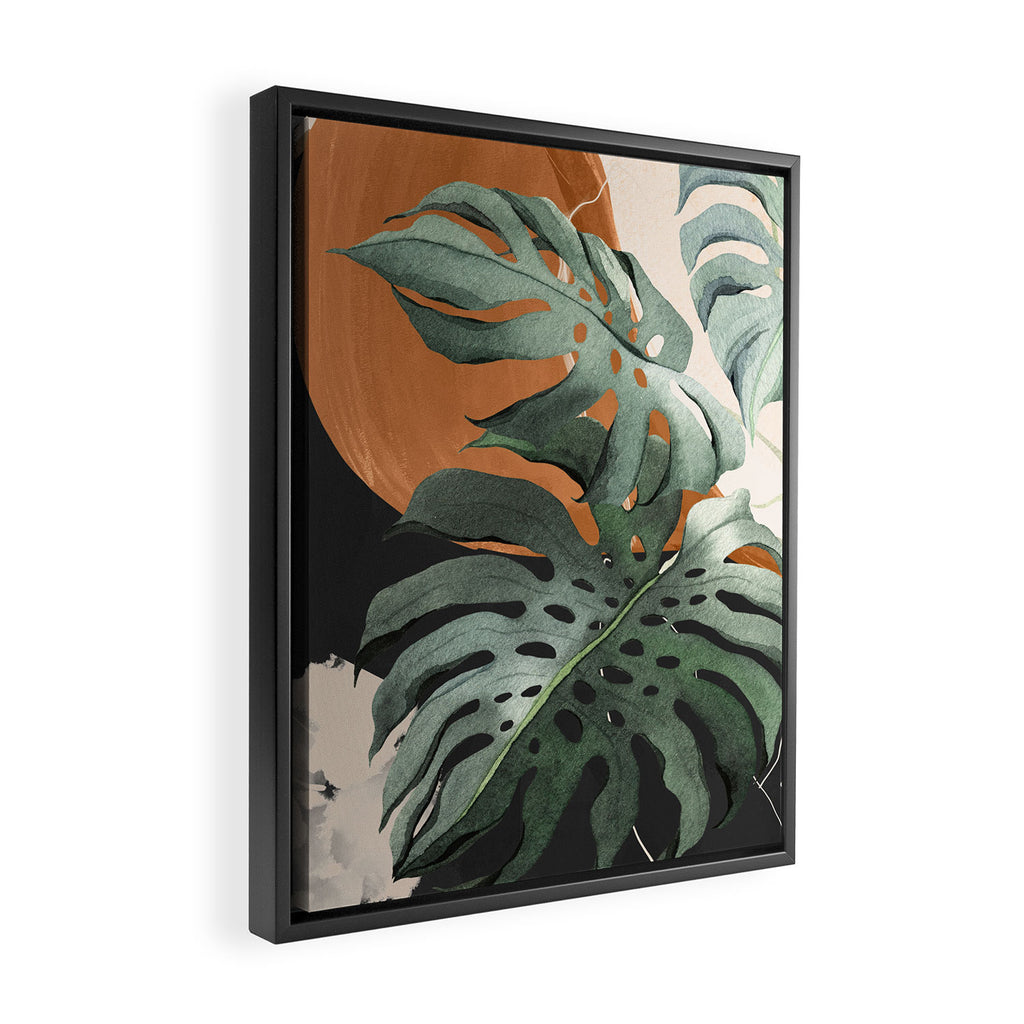Abstract Art Tropical Leaves 162 Framed Canvas Print Gallery Image 2
