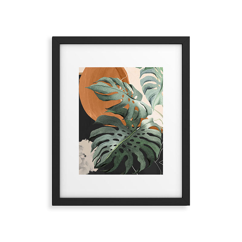 Abstract Art Tropical Leaves 162 Framed Art Print Gallery Image 5