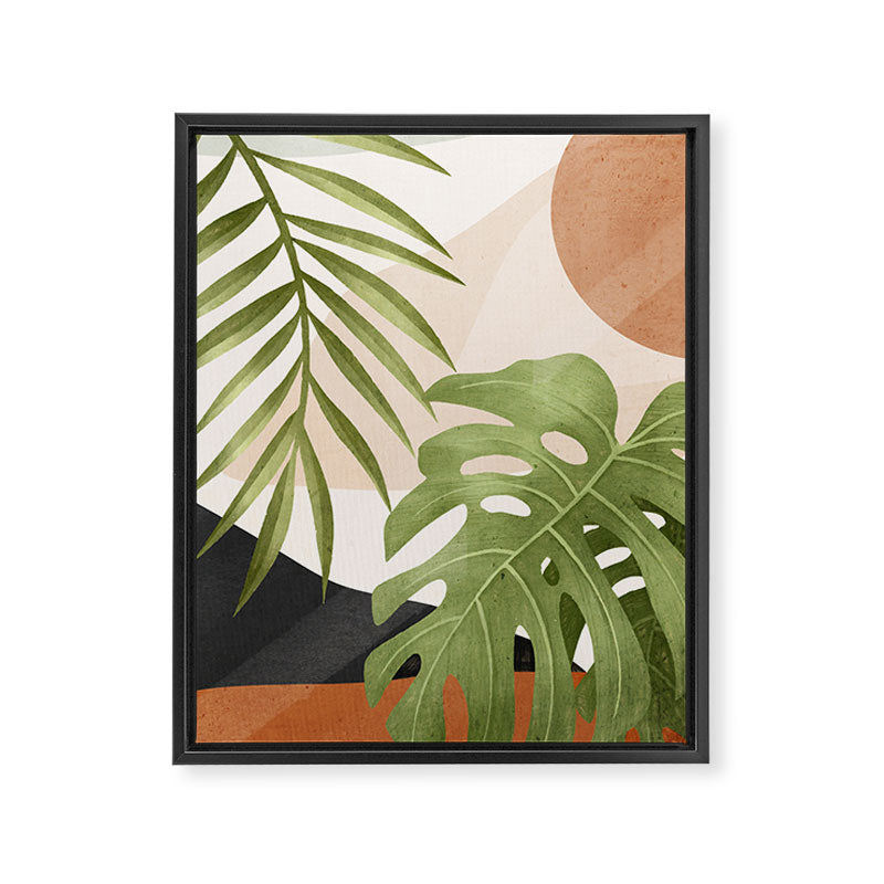Abstract Art Tropical Leaves 21 Framed Canvas Print Gallery Image 6
