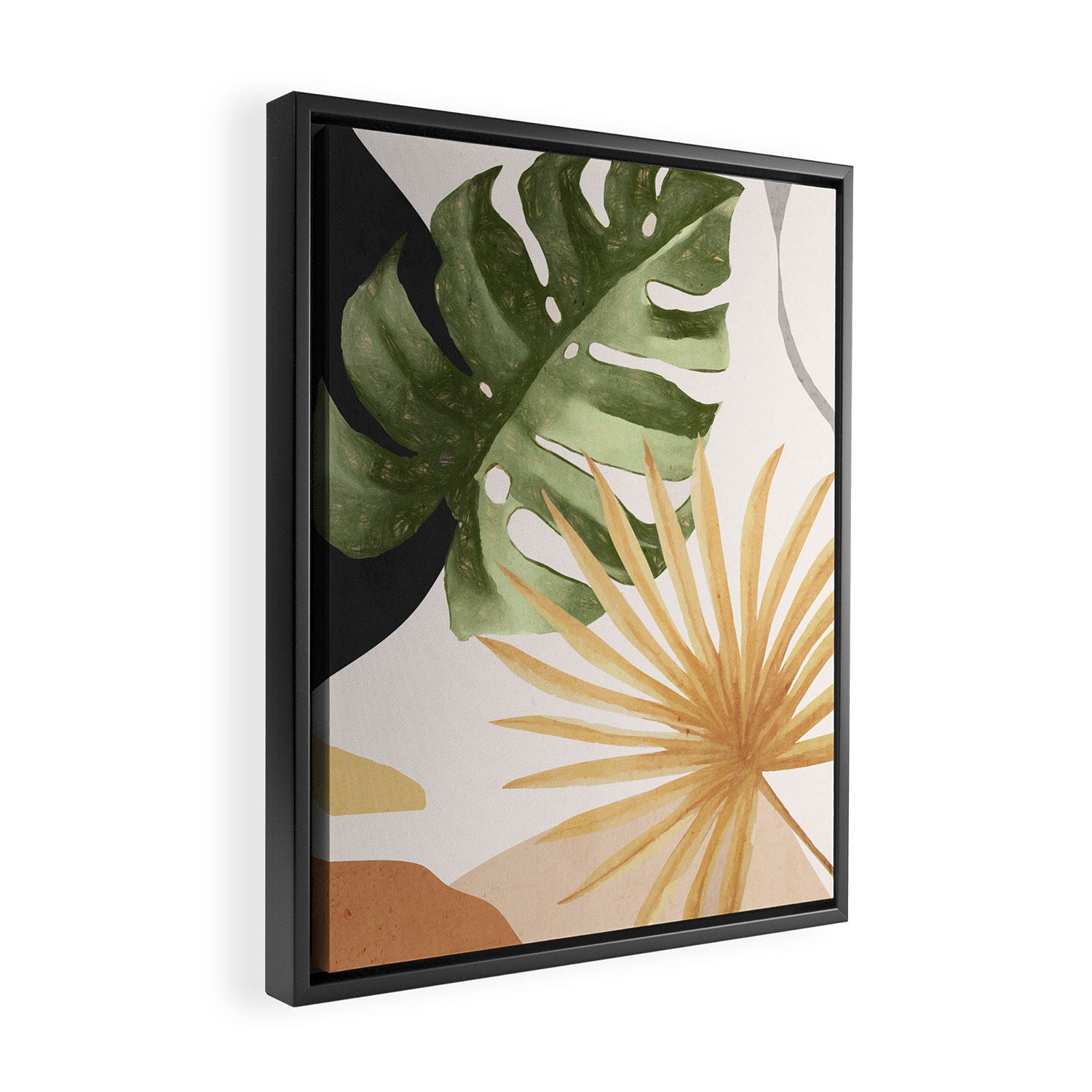 Abstract Art Tropical Leaves 22 Framed Canvas Print Gallery Image 2